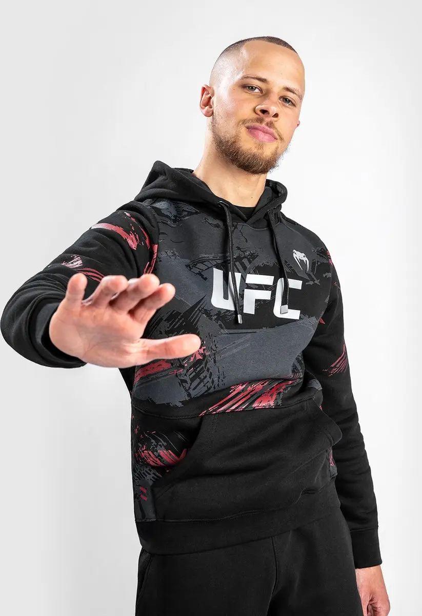 UFC Venum Authentic Fight Week 2.0 Hoodie - Zwart/Rood - XXL