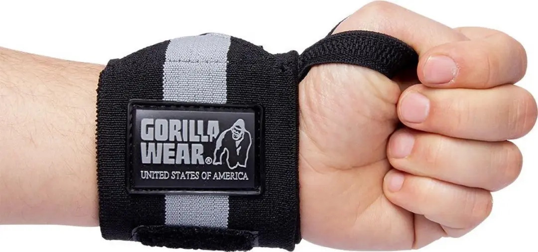 Gorilla Wear Wrist Wraps Ultra Krachttraining - Zwart/Grijs