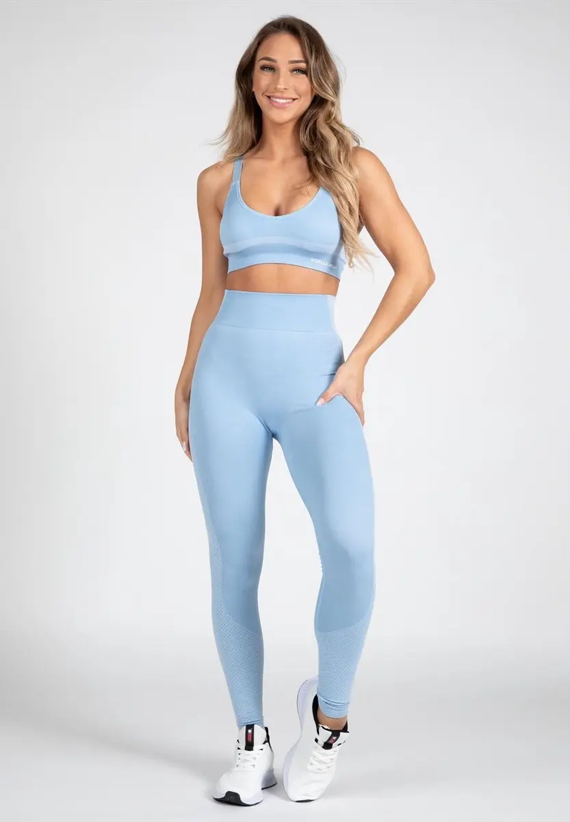 Gorilla Wear Selah Seamless Leggings S/M - Lichtblauw
