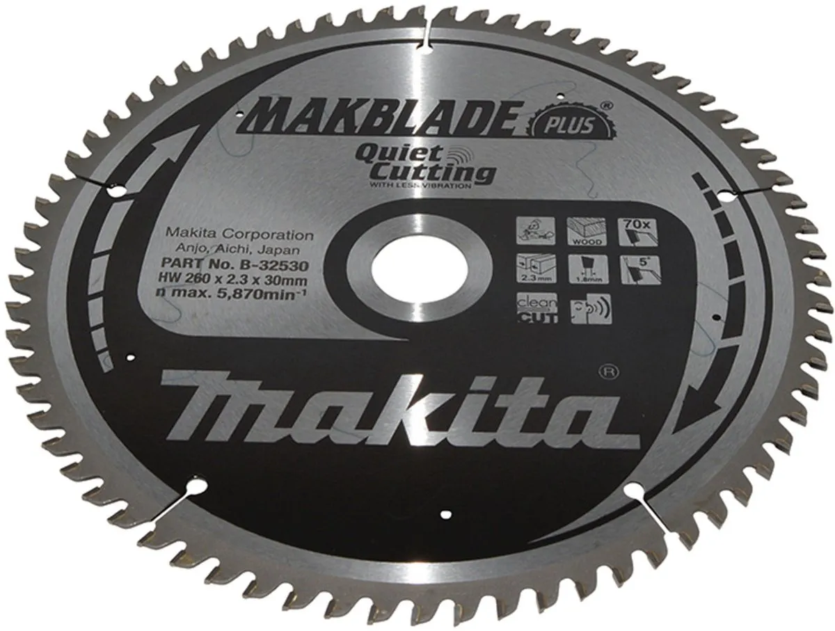 Makita MAKBLADE+ Zaagblad 260x30x70Z