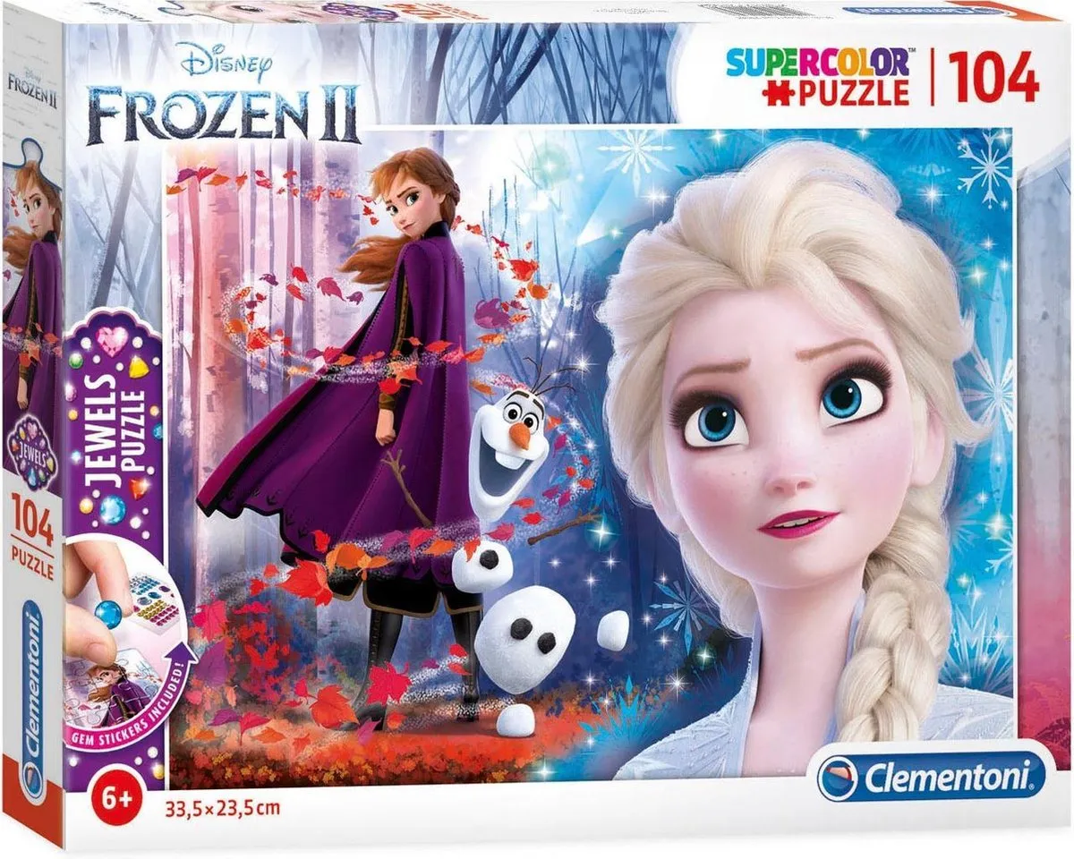 Clementoni Puzzel Frozen 2 Jewels 104 Stuks - Multicolor