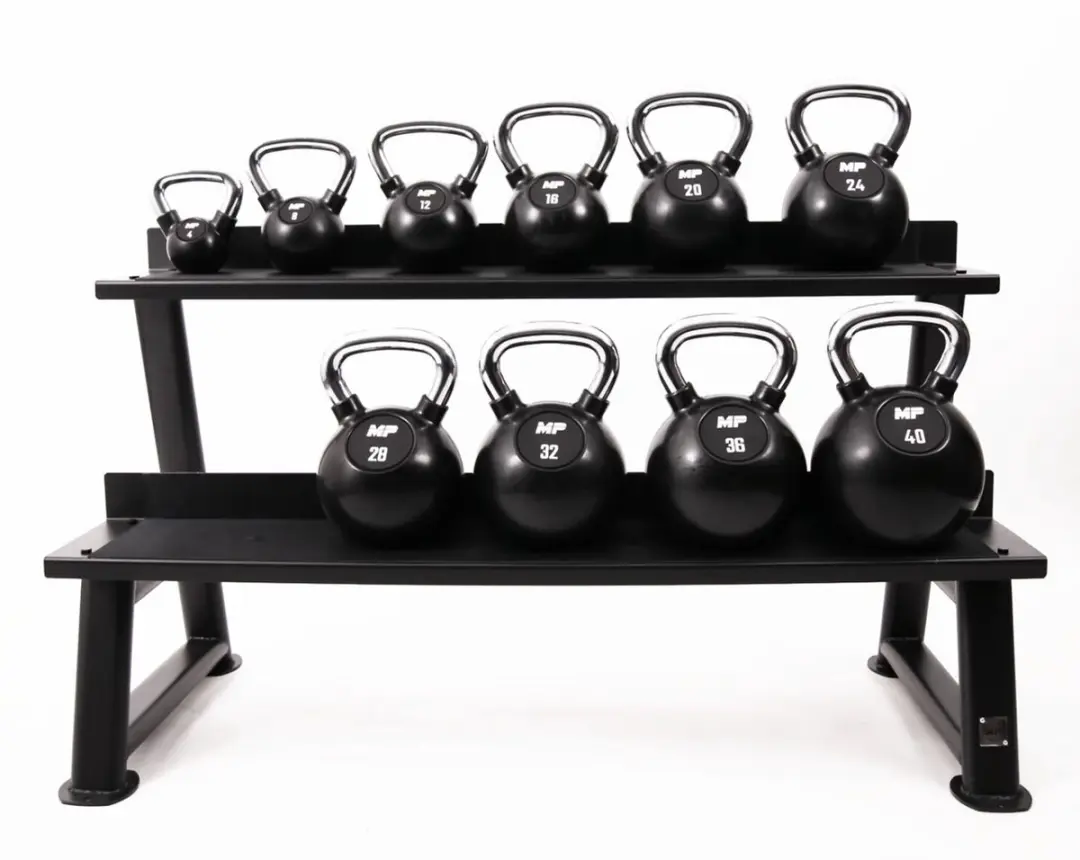 Muscle Power Rubberen Kettlebell 24 kg - Zwart