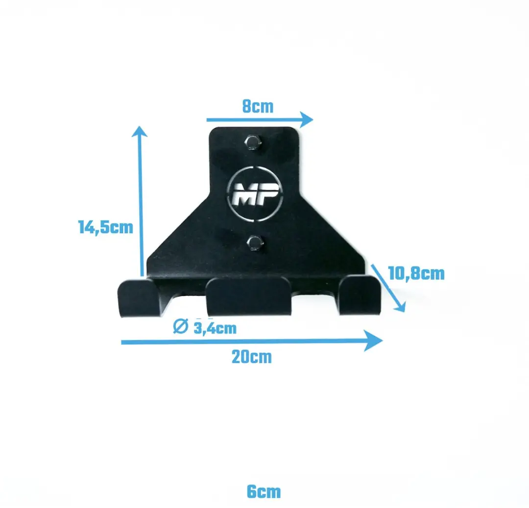 Muscle Power MP2814-2 Halterstang Beugel 2 Wall Line - Zwart