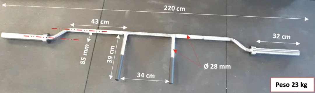 Toorx Professional SSB Safety Squat Bar - 2.8cm - 50mm