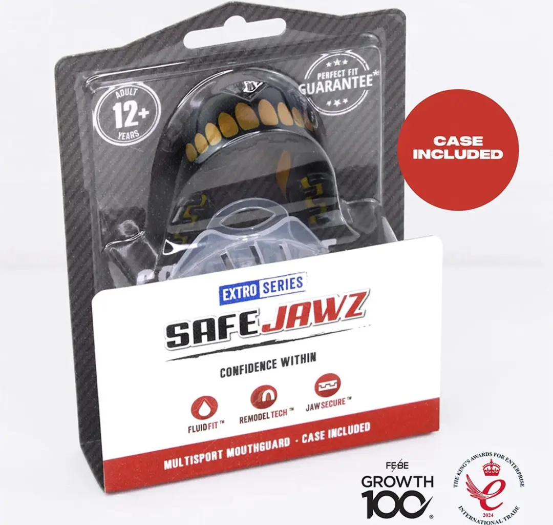 Safejawz Extro-Series Goldie Gebitsbeschermer - One Size - Zwart/Goud