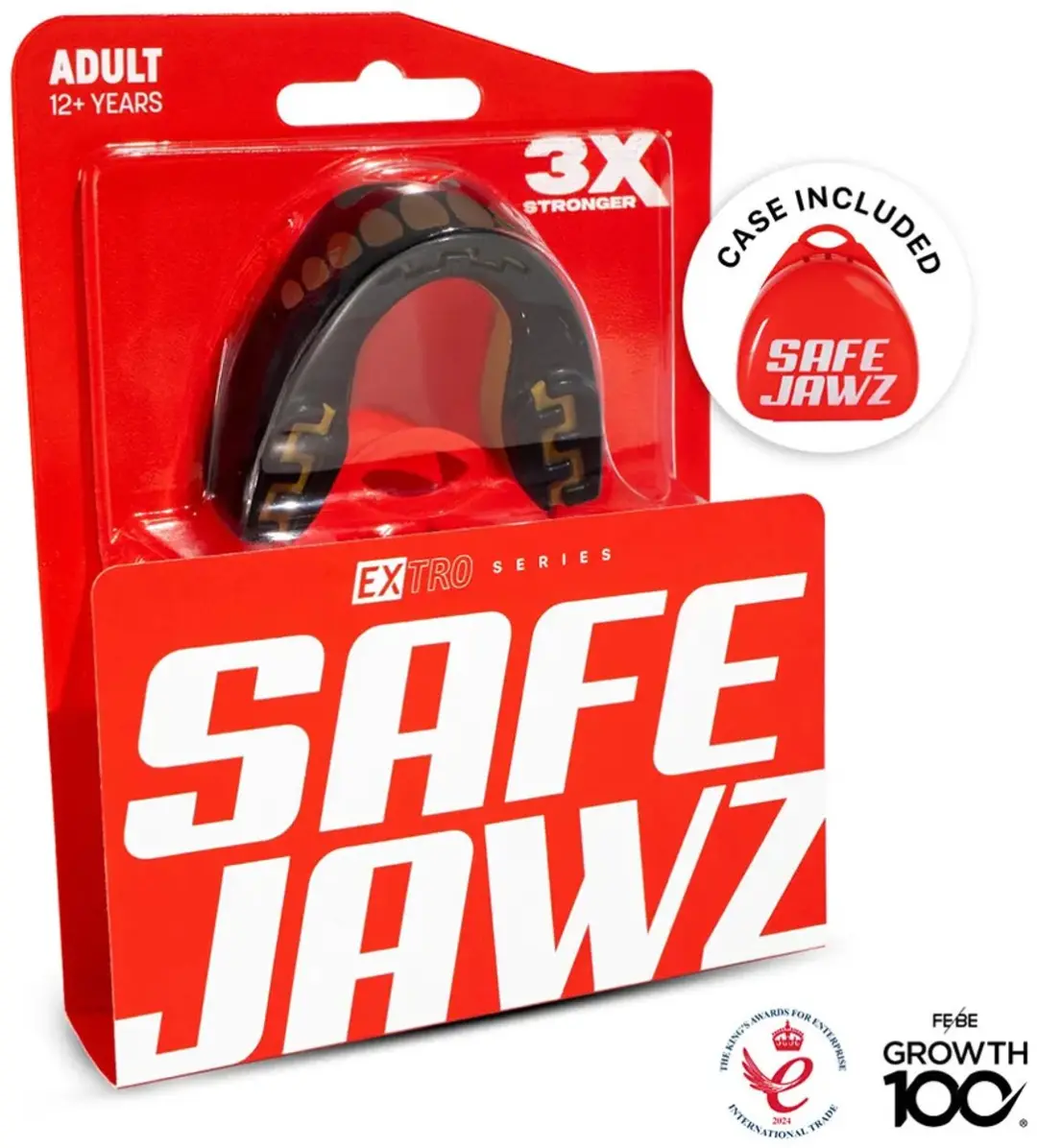 Safejawz Extro-Series Goldie Gebitsbeschermer - One Size - Zwart/Goud