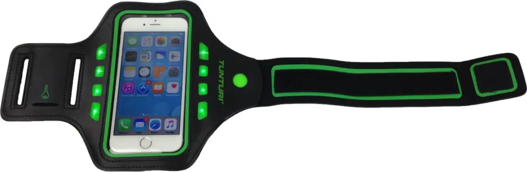 Tunturi Sport Telefoonarmband - Groen - Ledverlichting