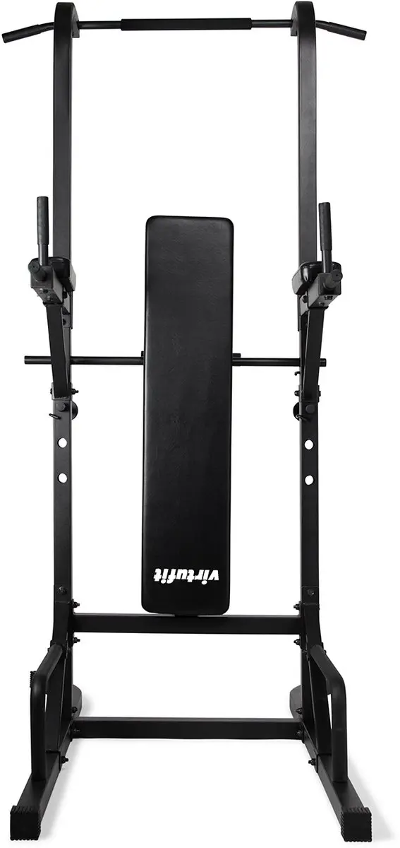 Virtufit Pull-Up Station Deluxe - Met Fitnessbank - Zwart