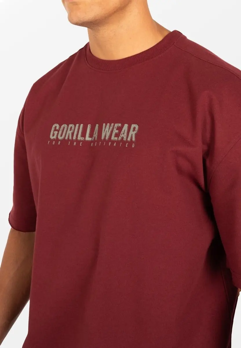 Gorilla Wear Callaway Oversized T-shirt M - Bordeauxrood