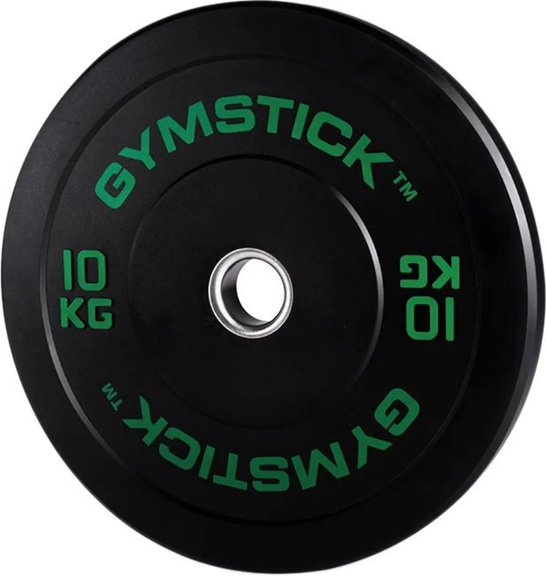 Gymstick Hi-Impact Olympische Bumper Plate 10kg - Zwart