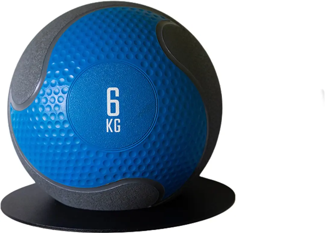 Muscle Power Rubber Medicijnbal 6 kg - Grijs/Blauw