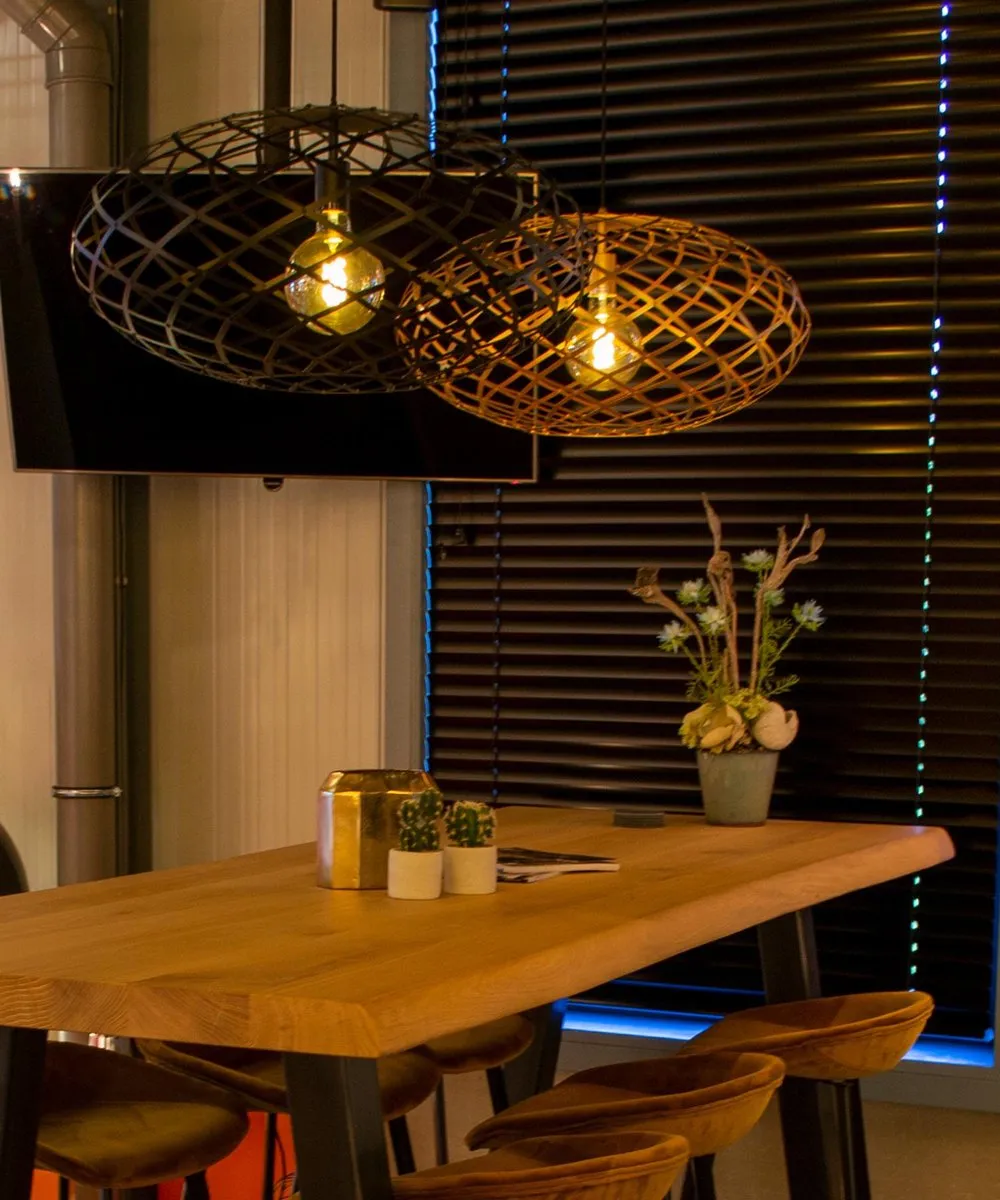 Lucide Wolfram Hanglamp Ø65cm - 1xE27 - Zwart