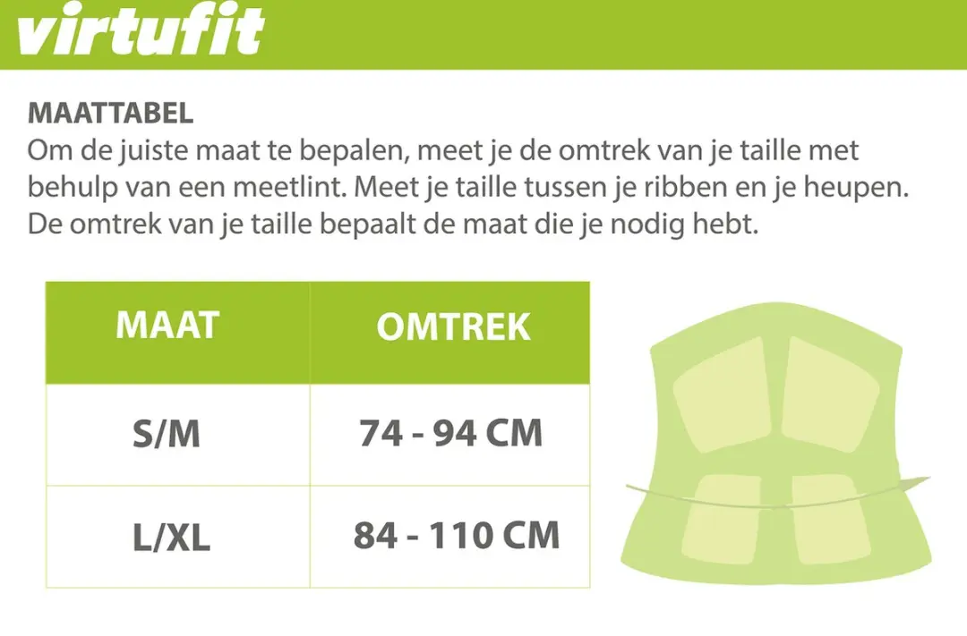 VirtuFit Nylon Lifting Belt L/XL - Zwart - afbeelding 6 van 6