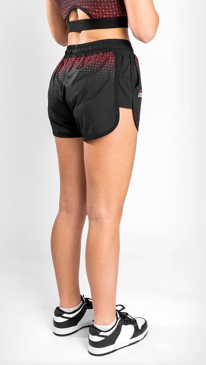 UFC Venum Performance Institute Dames Short - L - Zwart Rood
