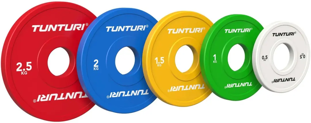 Tunturi Platinum Fractional Bumperplates Groen - 1kg