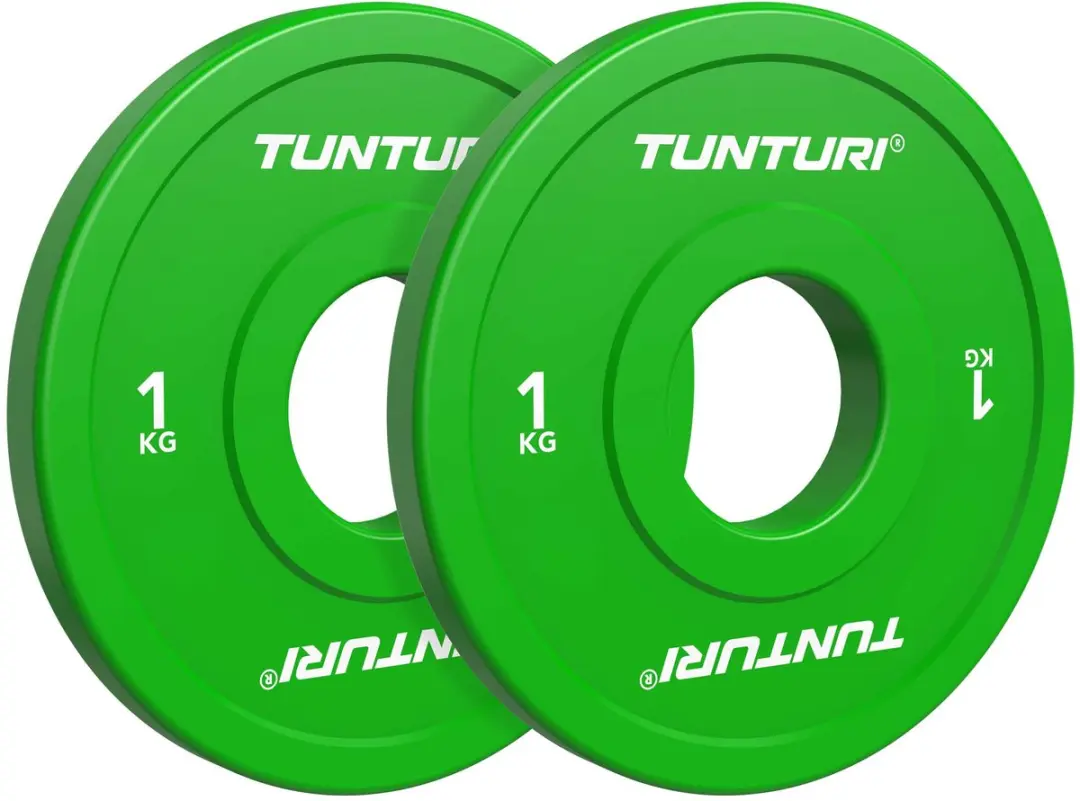 Tunturi Platinum Fractional Bumperplates Groen
