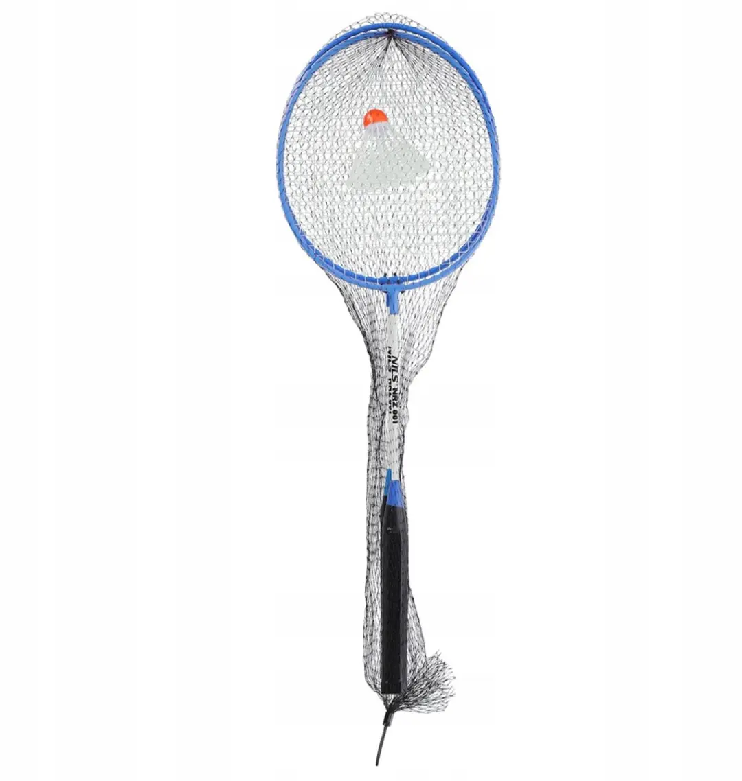 Nils Badminton Set - 2 Rackets + Nylon Shuttlecock Blauw