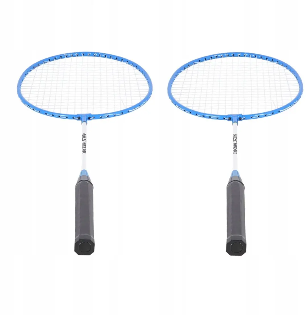 Nils Badminton Set - 2 Rackets + Nylon Shuttlecock Blauw