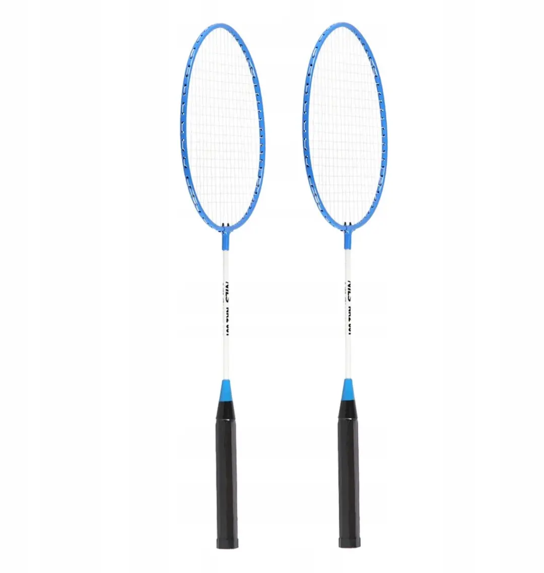 Nils Badminton Set - 2 Rackets + Nylon Shuttlecock Blauw