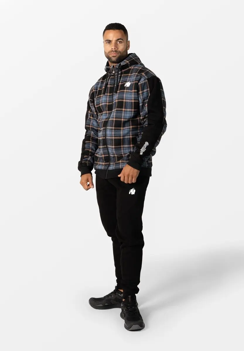 Gorilla Wear Kenton Jas - Zwart/Blauw S