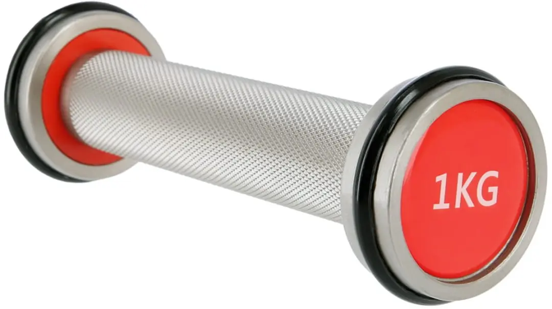HMS Chroom Dumbbell Set 2x9 kg - Zwart/Zilver/Rood