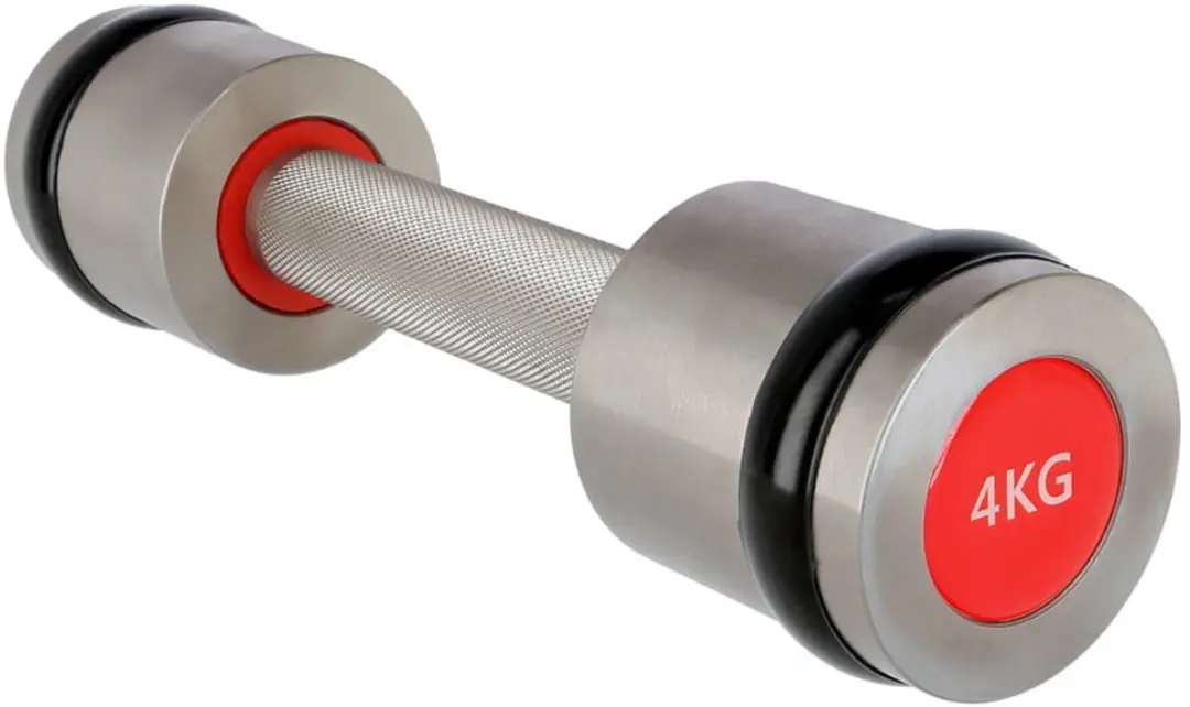 HMS Chroom Dumbbell Set 2x9 kg - Zwart/Zilver/Rood