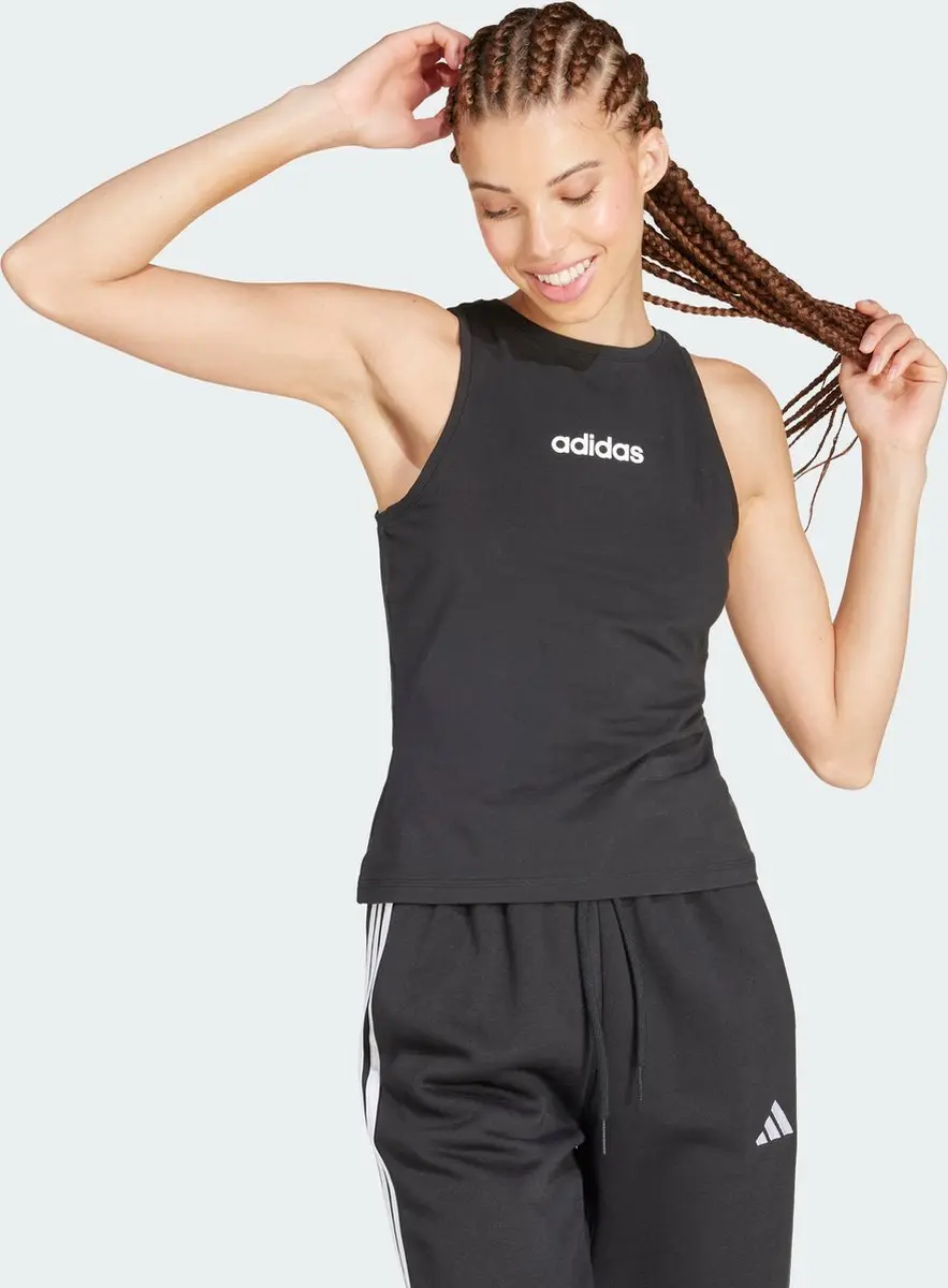 adidas Sportswear Essentials Linear Tanktop JC5798 - Zwart