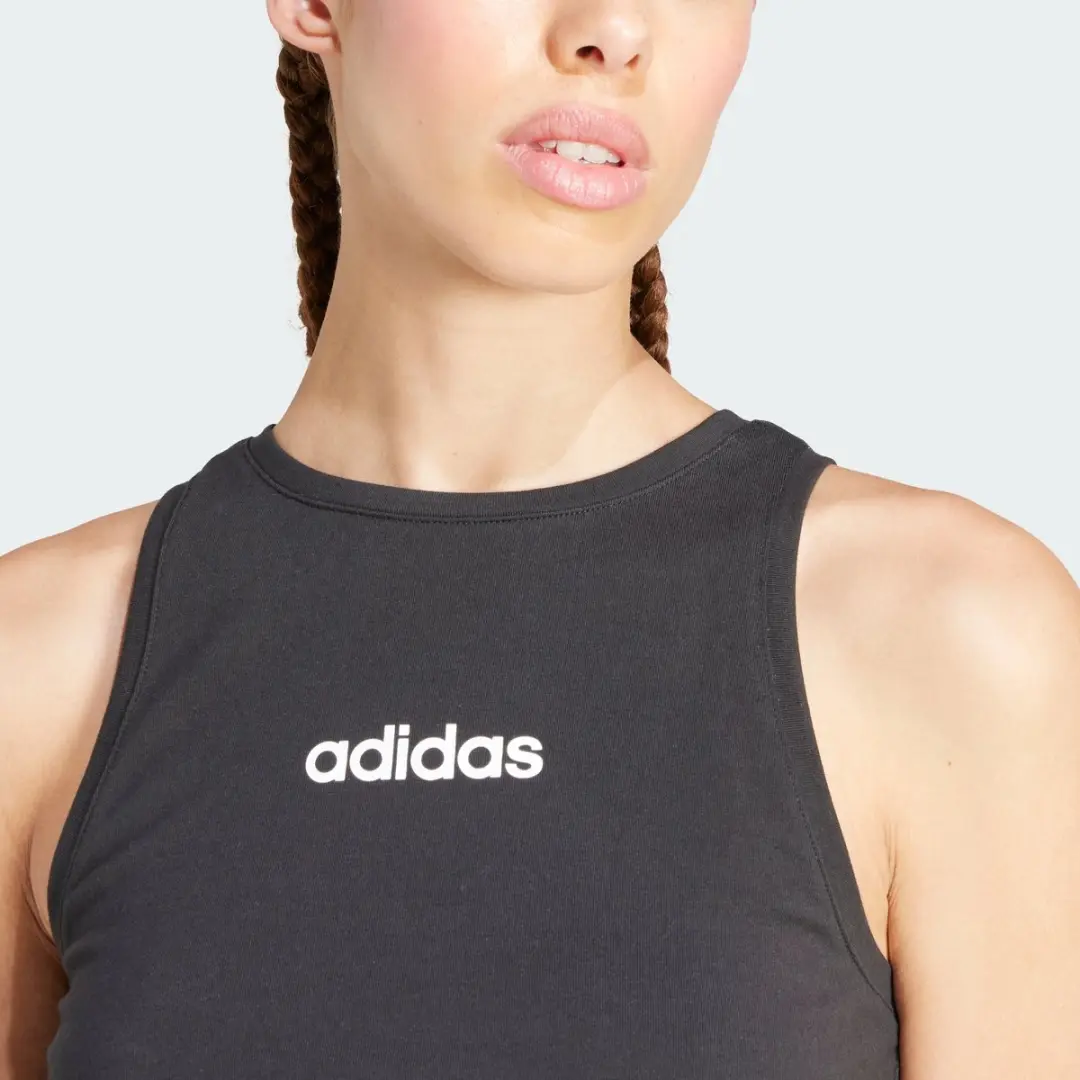 adidas Sportswear Essentials Linear Tanktop JC5798 - Zwart