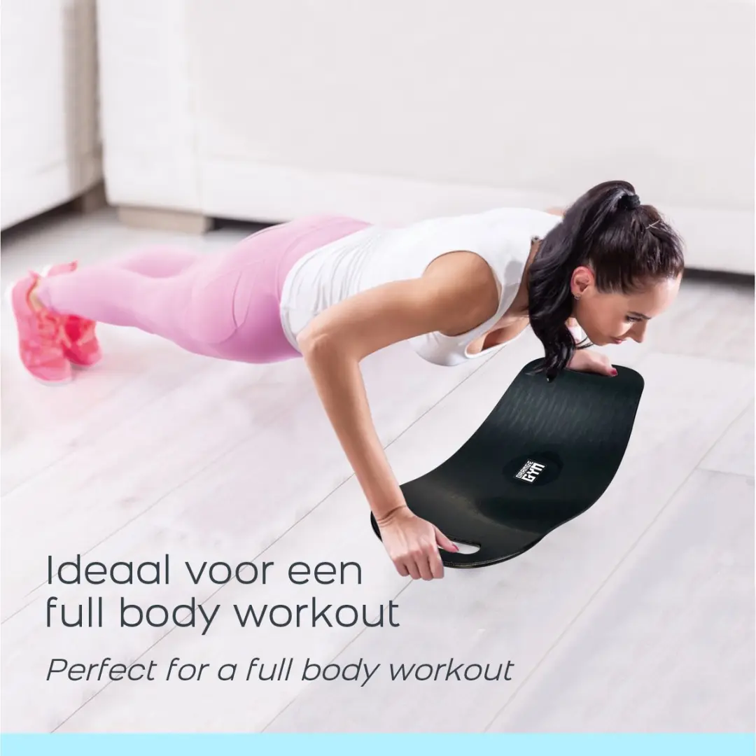 Orange Gym Core Fit & Twist Balance Board 65x10x27cm - Zwart - afbeelding 6 van 6