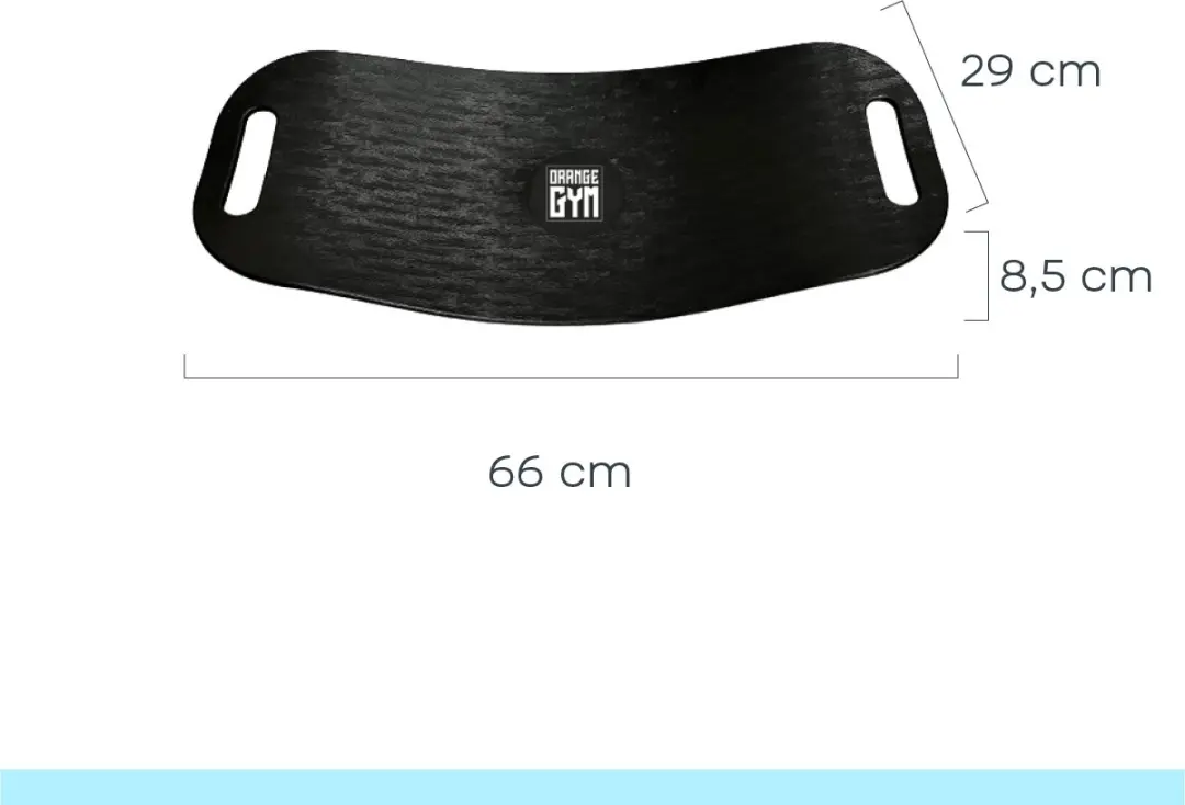 Orange Gym Core Fit & Twist Balance Board 65x10x27cm - Zwart