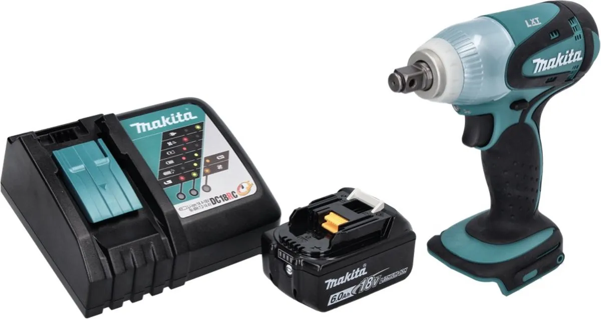 Makita DTW 251 RG1 Slagmoersleutel 18V 230Nm - 1x 6.0Ah Accu