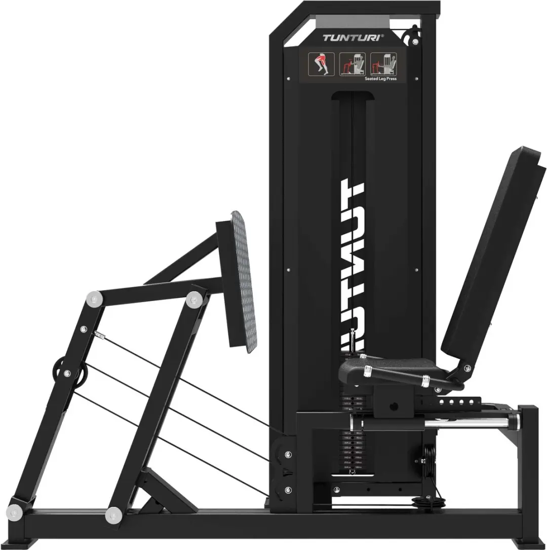 Tunturi Platinum Seated Leg Press Krachtstation 200kg - Zwart