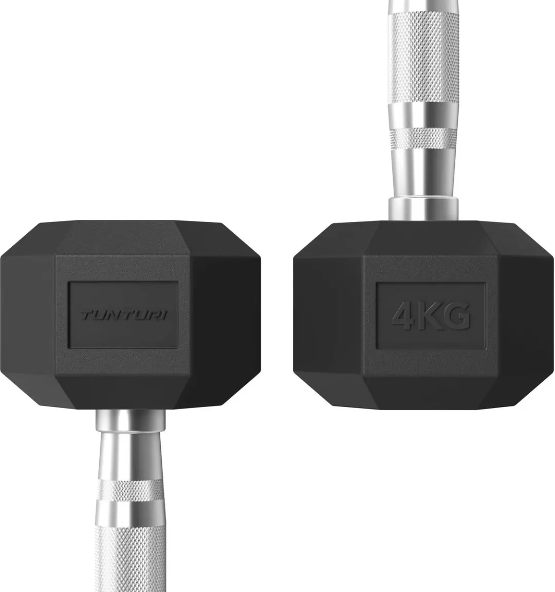 Tunturi Platinum Hexa Dumbbell Set 2x 4kg - Zwart