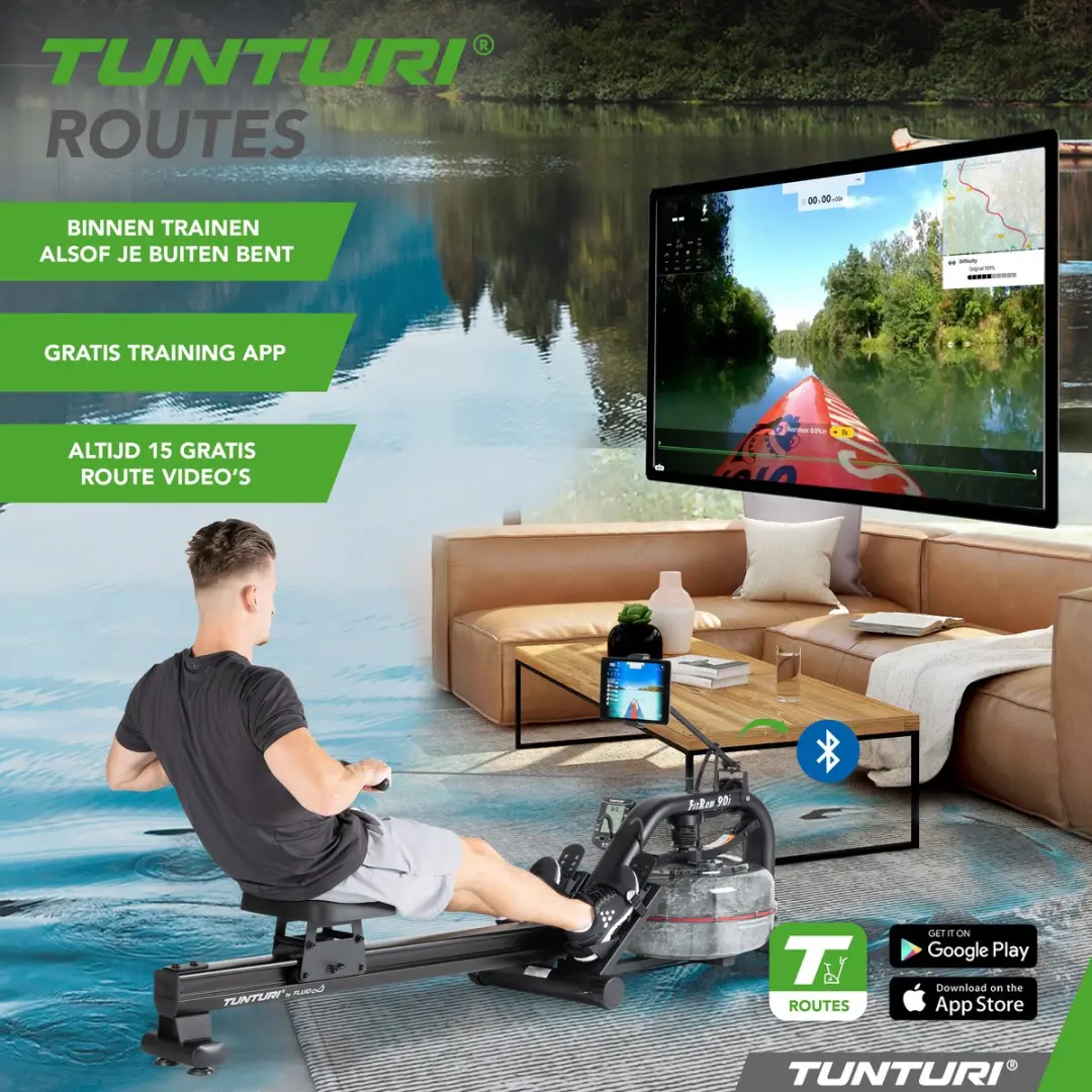 Tunturi Fitrow 90I Roeitrainer - Waterweerstand - 4 Niveaus
