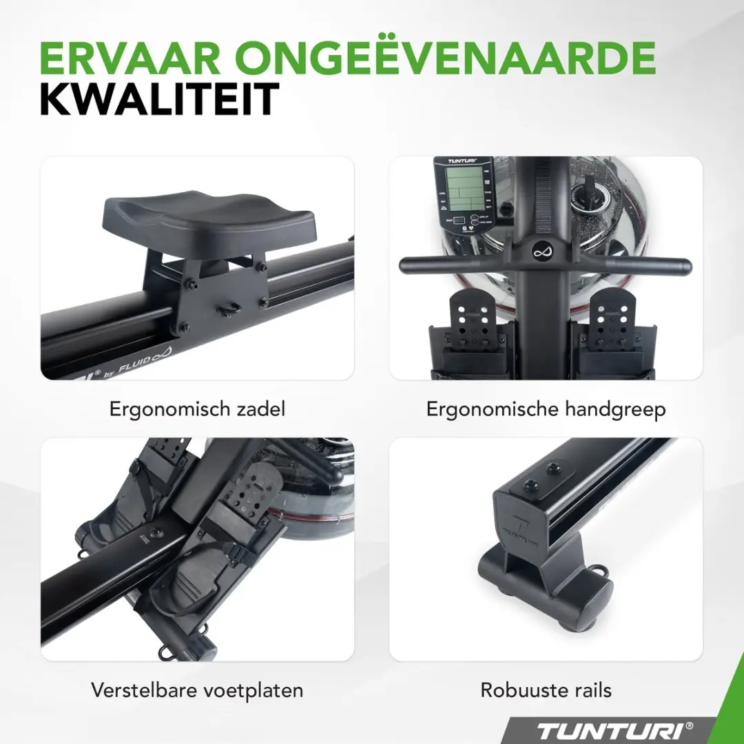 Tunturi Fitrow 90I Roeitrainer - Waterweerstand - 4 Niveaus