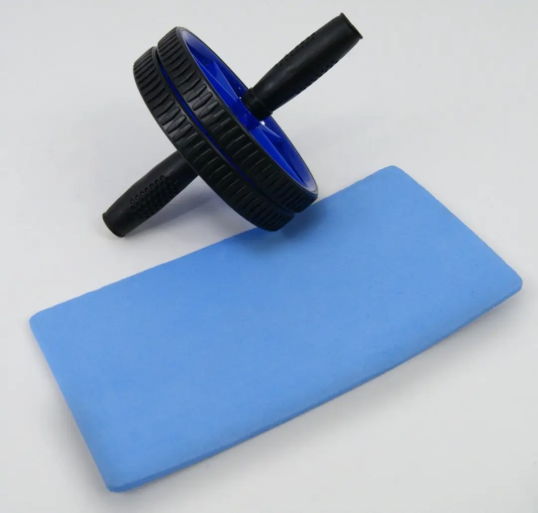 Muscle Power Ab Wheel Buikspierroller - Zwart/Blauw