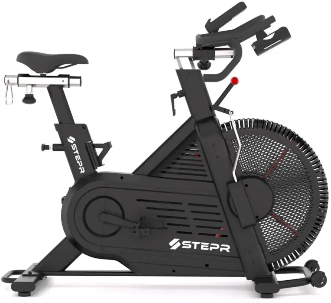 STEPR Cycle XL VPR Air Bike - Hometrainer 100 Niveaus - Zwart