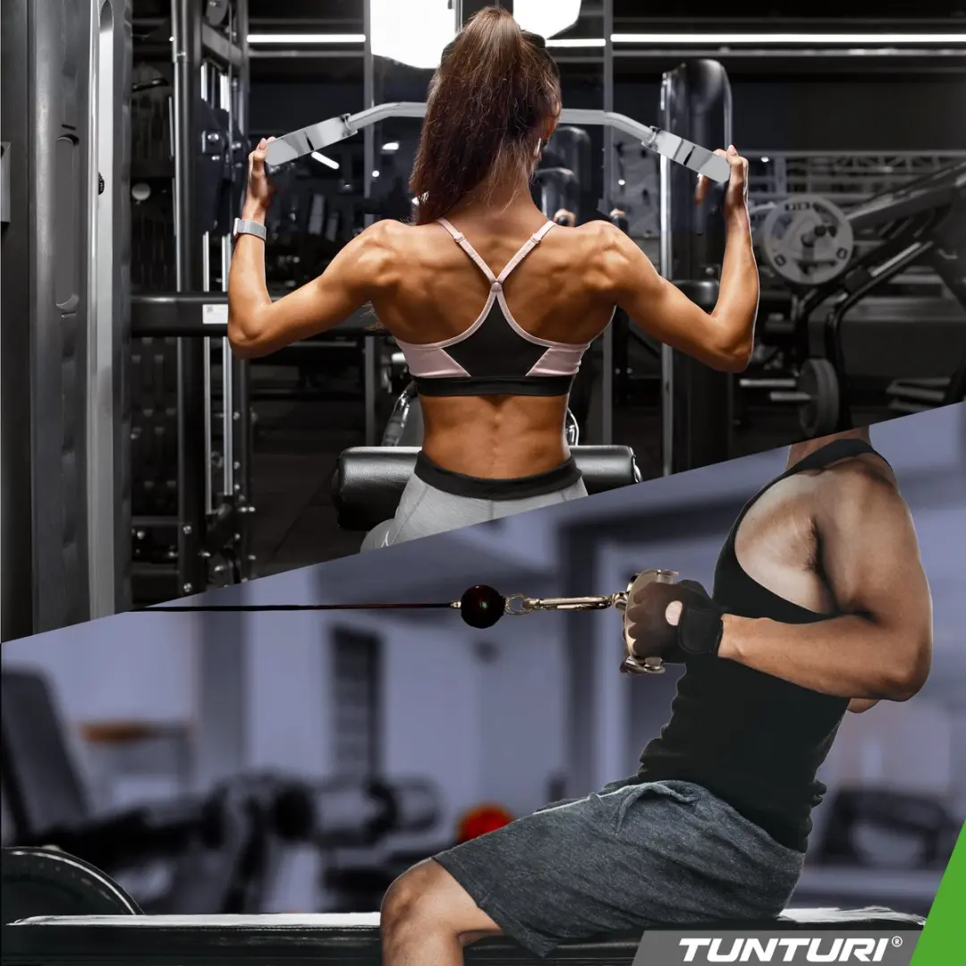 Tunturi Lat Pulldown Bar - Multigrip 70cm - Zilver - afbeelding 6 van 6