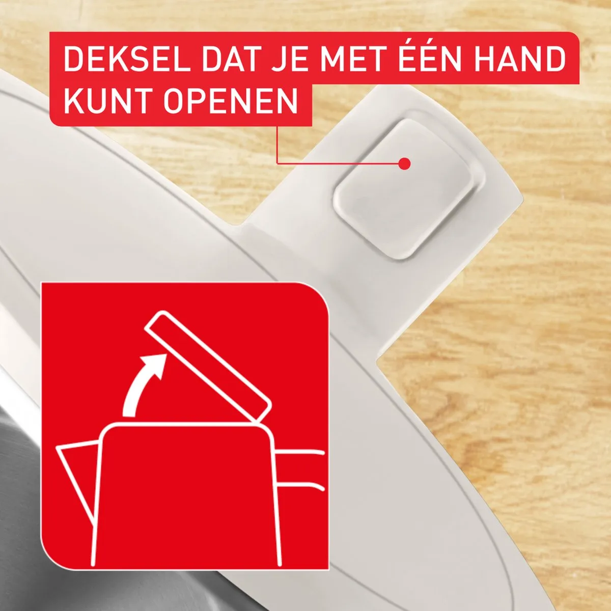 Tefal Subito RVS KO140B Waterkoker 1,5L - 2200W - Wit - afbeelding 6 van 6