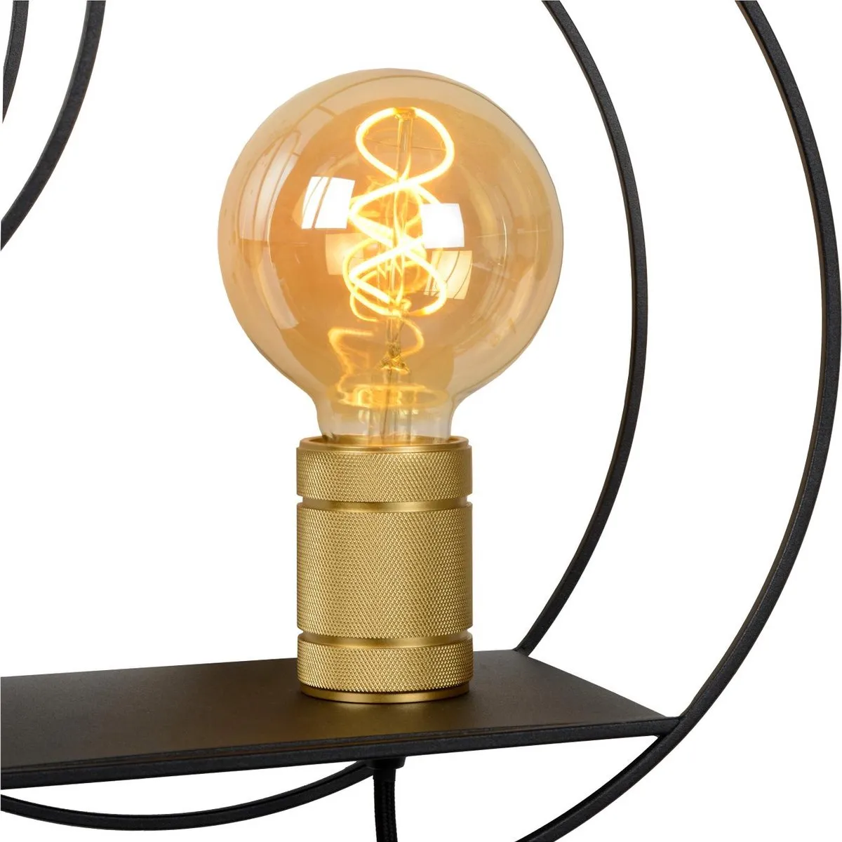 Lucide Circle Wandlamp E27 - Zwart