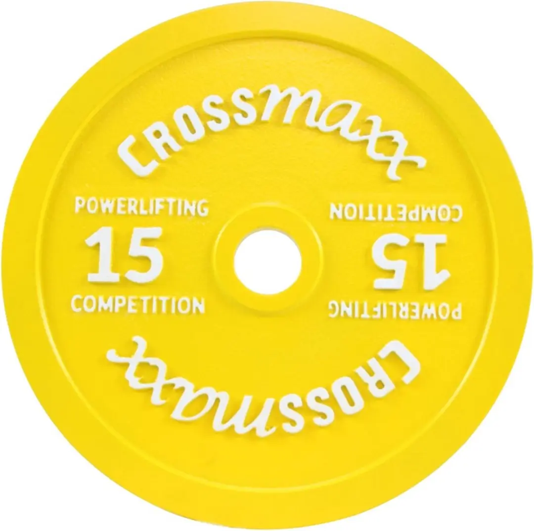LifeMaxx Crossmaxx Halterschijf 50mm - 15kg - Geel