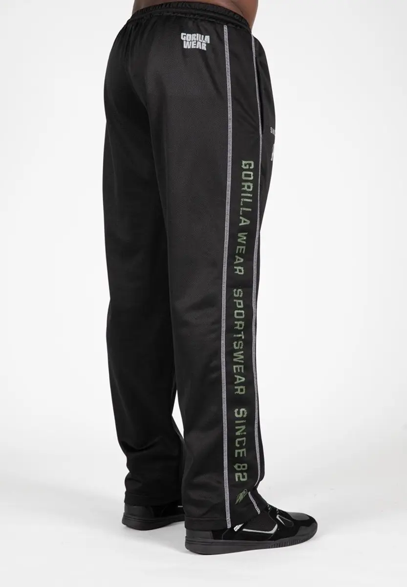 Gorilla Wear Functional Mesh Trainingsbroek - Zwart/ Groen - L/XL