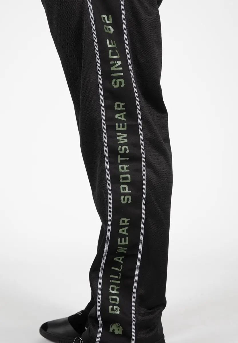 Gorilla Wear Functional Mesh Trainingsbroek - Zwart/ Groen - L/XL