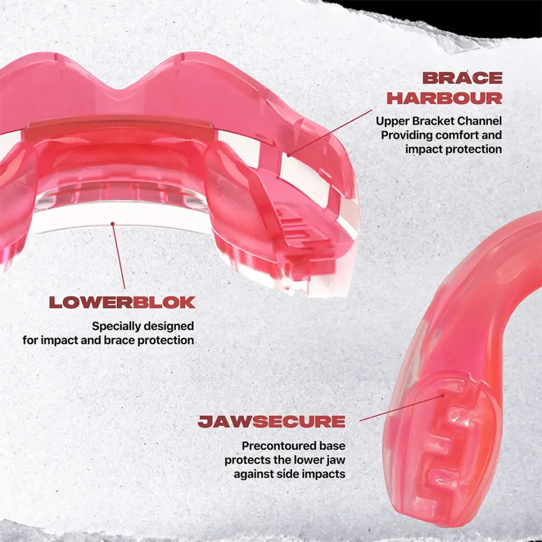 Safejawz Gebitsbeschermer Ice Roze - 12+ - afbeelding 6 van 6