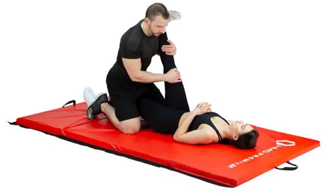 HMS Premium Opvouwbare Fitnessmat MGS01 - Rood