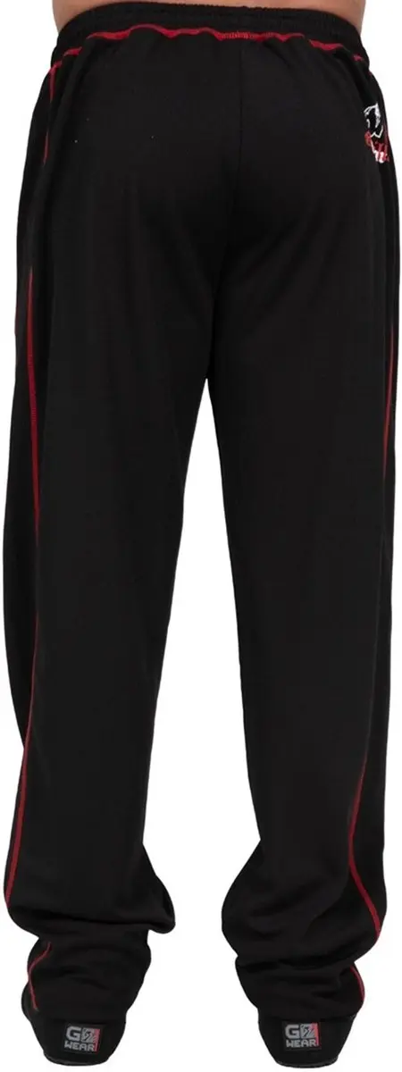 Gorilla Wear Marlow Mesh Pants Trainingsbroek 2XL/3XL - Zwart/Rood