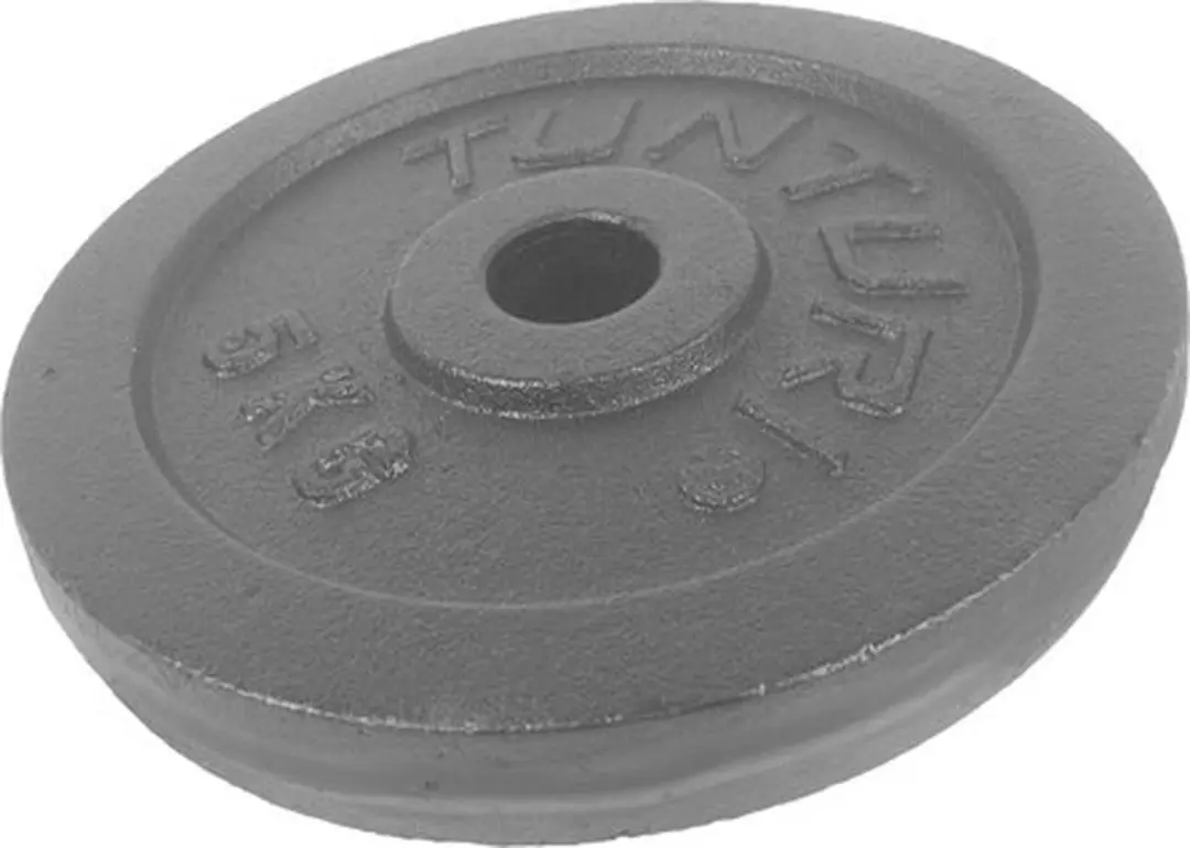 Tunturi Halterschijf 10 kg - Ø 30 mm - Gietijzer - Zwart