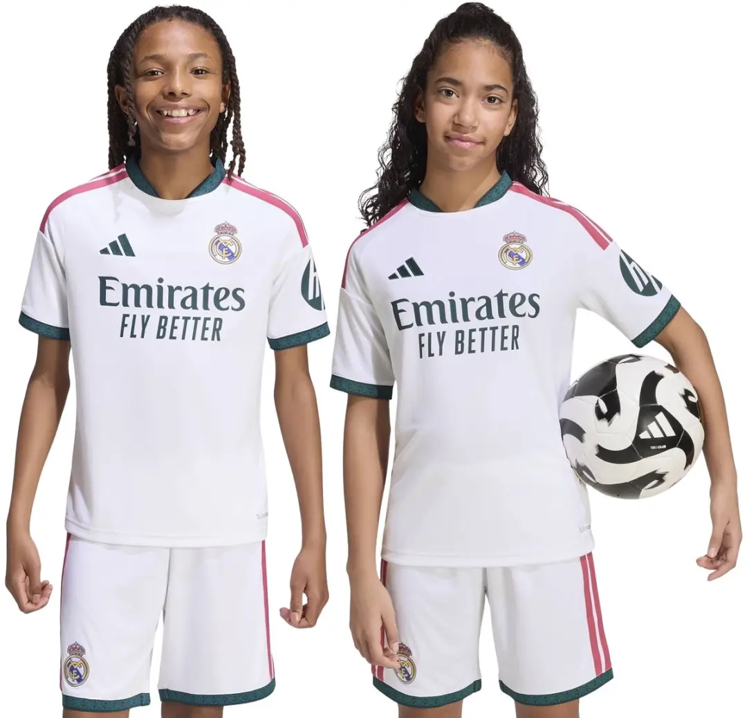 adidas Real Madrid Thuis Shirt 2026/2027 Junior KC3993 - 128 - Wit/Rozig
