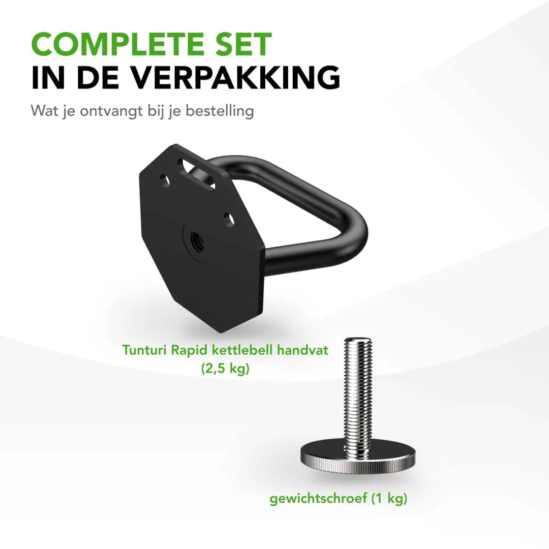 Tunturi Rapid Verstelbare Kettlebell 2,5-3,5kg - Zwart