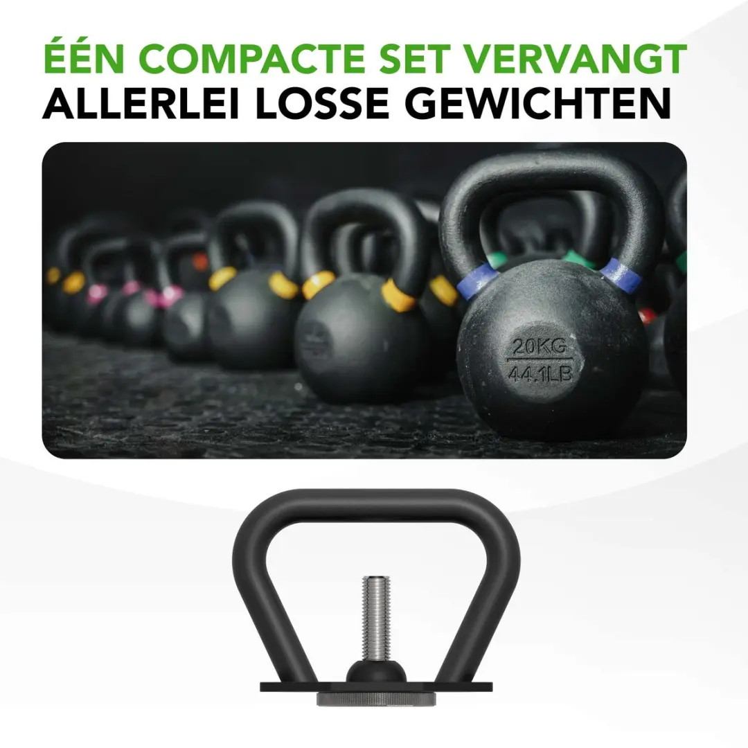 Tunturi Rapid Verstelbare Kettlebell 2,5-3,5kg - Zwart